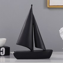 돛단배 모형 요트 피규어 오브제 소품 개업선물 블랙