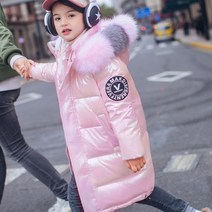 FANSYLI 2021가을신상 여아 패딩 2021 서양식 미디 아동 가두박 흰 오리털 12세 중대동 패딩 386호 12f