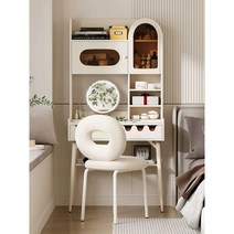 미니 입식 화장대 화이트 폭좁은 수납 거울, 0.525m 화장대