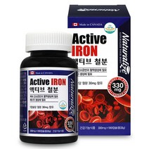 엑티브 여성 철분 330mg 임산부 월경 여학생 주부 엄마 빈혈 철분제 여자 영양제 100캡슐