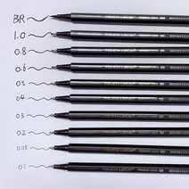어반스케치펜 펜 드로잉 캘리그라피 제도펜 여행 10 개대 블랙 피그마 미크론 후크 라이너 스케치 마커 만화 만화 필기 브러시 미술 용품 93, 세트