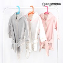와이즈마마 무형광 순면 유아동 후드 목욕가운 & 샤워 가운 비치가운, 화이트(홍학)