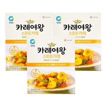 유니크앤몰 강력추천!! 청정원 카레여왕 스위트카레 달콤하고 부드러운 맛, 3개, 180g