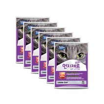 테비토퍼 먼지제로 고양이 모래 라벤더향, 4L, 6개입