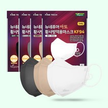 네퓨어 새부리형 마스크 30매 KF94 일회용 컬러 아토2D마스크 국산 끈조절 황사 미세먼지차단, 스킨베이지