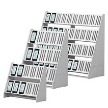 거치대 휴대폰 원목 보관 나무 공간 수납 충전 멀티, PVC 3층 30개