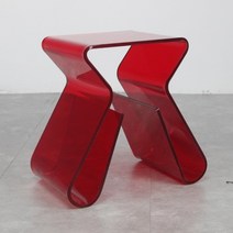 컬러 아크릴 투명 스툴 잡지 랙 꽂이 인테리어 5color, C