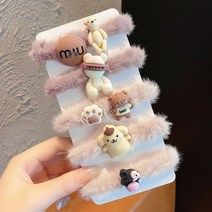 방검복 봉제 곰 넥헤어 고무 밴드 여성 귀여운 만화 탄성 헤어 어린이 모자를 쓰고 있죠 여자 액세서리, [06] 3
