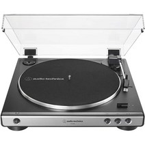 Audio-Technica -Technica 소비자용 AT-LP60X 스테레오 턴테이블(건메탈 및 블랙) AT-LP60X-GM, Gunmetal- -Black