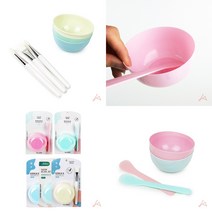 모델링팩 도구 세트 볼+스패츌러 세트 피부관리용품 피부실기재료, 볼+팩붓 세트