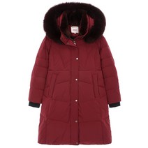 지센여성 폭스 후드 렉스 패치 구스다운 점퍼 LFFCKB03_WN