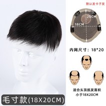 가발 남성 짧은 머리 잘 생기 한국 스타일 전장 진짜 머리 머리 교체 가늘고 매끄러운 이마 연출 파티 가발-43944, 옵션14
