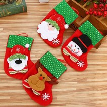 미니 크리스마스 부직포 주머니 산타 성탄 크리스마스 선물 양말 주머니 트리 장식 qr+1590eA, 쿠팡op 눈사람1개