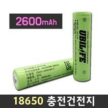 AA / AAA / 18650 충전지 건전지 태양광 정원등 Ni-Mh 배터리 충전식 밧데리 충전지 낱개판매 수소니켈정품 KC인증 고성능 벌크형 대용량, 18650충전건전지_2600mAh