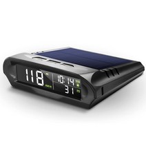 자동차 무선 HUD 헤드 업 디스플레이 태양열 GPS 디지털 속도계 LCD 화면 과속 알람 KMH/MPH 시간/고도/속, 한개옵션0, 한개옵션1