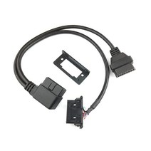 Right Angle OBD II 2 16핀 연장 스플리터 Y 케이블 1 수-2 암 언더대시 브래킷 포함 Vechile ELD GPS 트래커
