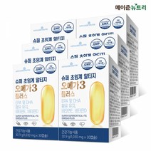 메이준생활건강 메이준뉴트리 슈퍼 초임계 알티지오메가3 플러스 6박스 (6개월분), 1, 없음/없음/없음