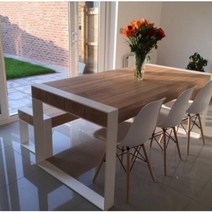 고재 식탁 테이블 상판 나무 고목 향 철예 원목 벤치 미국식 의자 조합 빈티지 북유럽 카, 01 120x60x75 판 두께 5cm
