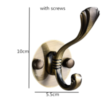 2Pcs 빈티지 스타일 철 후크 벽 걸이 매달려 스토리지 랙 의무 벽 코트 후크 세련 된 주철 벽 후크 홈 주최자, 다크 카키