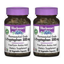 블루보넷 L-트립토판 500mg 베지터블 캡슐 비건 글루텐 프리, 60개입, 2개