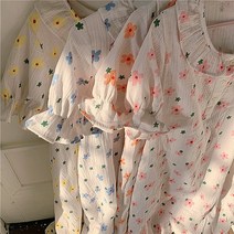 4컬러 플라워 반팔 요루면 여름 롱 원피스 자주입는 잠옷 홈웨어 임부 수유복 빅사이즈