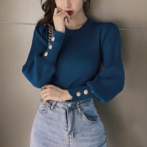 대박난박양 벌룬 버튼 니트