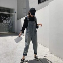 여자 점프 수트 스윔 바디 레이어드 코디 빈티지 캐주얼 오버올 패션 슈트 여성용 느슨한 학생 BF 하라주쿠 얼짱 데님 올 매치 스타일