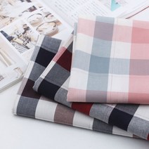 짱패브릭 대폭)20수 하우스심플 선염체크-3color 원단 패브릭#, 브라운