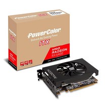 PowerColor AMD 라데온 RX 6400 ITX 그래픽 카드 4GB GDDR6 메모리 포함