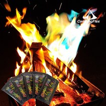 (캠핑플렉스) 마법불꽃 10g/15g/25g/30g 5개/10개 감성 캠핑 불멍 매직파이어 레인보우 불꽃 참나무장작 마법가루, 06. 마법불꽃 15g 10개