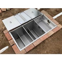 유수분리기 식당 스테인레스 매립형 그리스 배수구, 304 600x400x200mm 미끄럼 방지