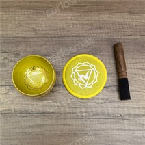 세븐 7 차크라 싱잉볼 요가 명상, 마니푸르 차크라+가죽스틱 + 받침대
