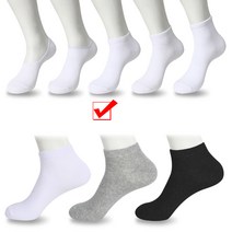 NO 라벨 면100% 남성 여성 순면 양말 스니커즈 발목양말 6켤레 SET