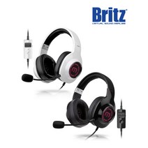 브리츠 KG30 컴퓨터 게이밍 헤드셋 PC 헤드폰 진동 7.1채널 회전마이크, 블랙