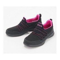 스케쳐스 GOwalk 워셔블 메시 슬립온 - 업비트 블랙/핫 핑크 미국 7M EU 37 영국 4 스케쳐스고워크 슬립인스