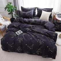 킹사이즈 이불세트 손님용이불 Galaxy star bed linen constellation duvet cover 침구 세트 트윈 풀 34pcs 베갯잇 침대 시트59