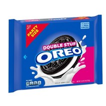 [미국직배송]나비스코 오레오 더블 스터프 초콜릿 쿠키 Oreo Double Stuf Chocolate Sandwich Cookies, 파티사이즈(757g)