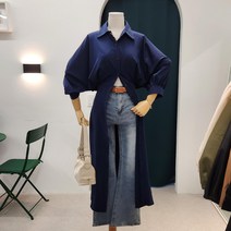 무지 데일리 카라 단추 오픈 하객룩 가을 오피스 심플 허리끈 소매셔링 원피스