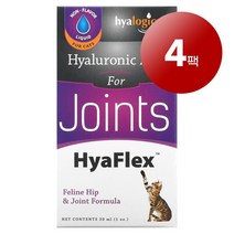 리암마켓 Hyalogic LLC 히알로직 고양이용 관절 건강 보충제 하이어 플렉스 히알루론산 30ml 1팩, 4팩