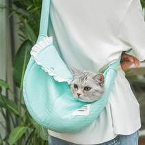 캐리어 이동장 강아지 고양이 슬링백 이동가방 반려견 반려동물 산책가방 고양이, 민트그린