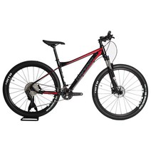 콘피안자 풀시마노 데오레 22단 알루미늄 유압 디스크 고급 MTB 자전거, 17인치, 미조립, 블랙/레드