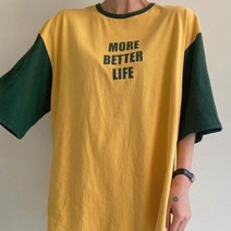 아이우먼 옆트임배럴배색반팔티 TGK204M208 빅사이즈