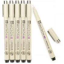 얇은펜 제도 캘리 다용도 수성 중성펜 볼펜 한글공부, 03 블랙 0.35mm