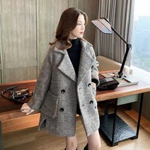 여성용 더블 모직 하프 코트 하늘비즈 C11 H160G715