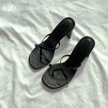 코지 여자 레인보우 파스텔 컬러 쪼리 9cm 뮬 하이힐
