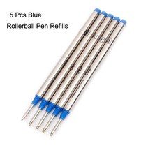 Bluetooth (10 개/몫) 0.7mm 검정/파랑 리필 롤러 볼 펜 MB 편지지 쓰기 액세서리, 04 5 PIC Blue