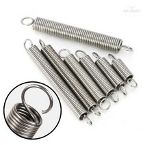 milovhi 다용도 스텐 고리 스프링 SUS304 후크 인장 스프링 용수철, 선경2mm, 15x150