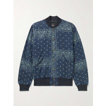 RRL 더블알엘 인디고 다이 반다나 프린트 코튼 보머 재킷 자켓 아우터