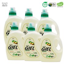 [세제혁명]친환경인증 액체세제 지엘 플러스 세제혁명 액상세제, 1.8L, 6개