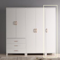 잘로 2000 서랍 옷장 풀세트 거울문 포함, 오크화이트